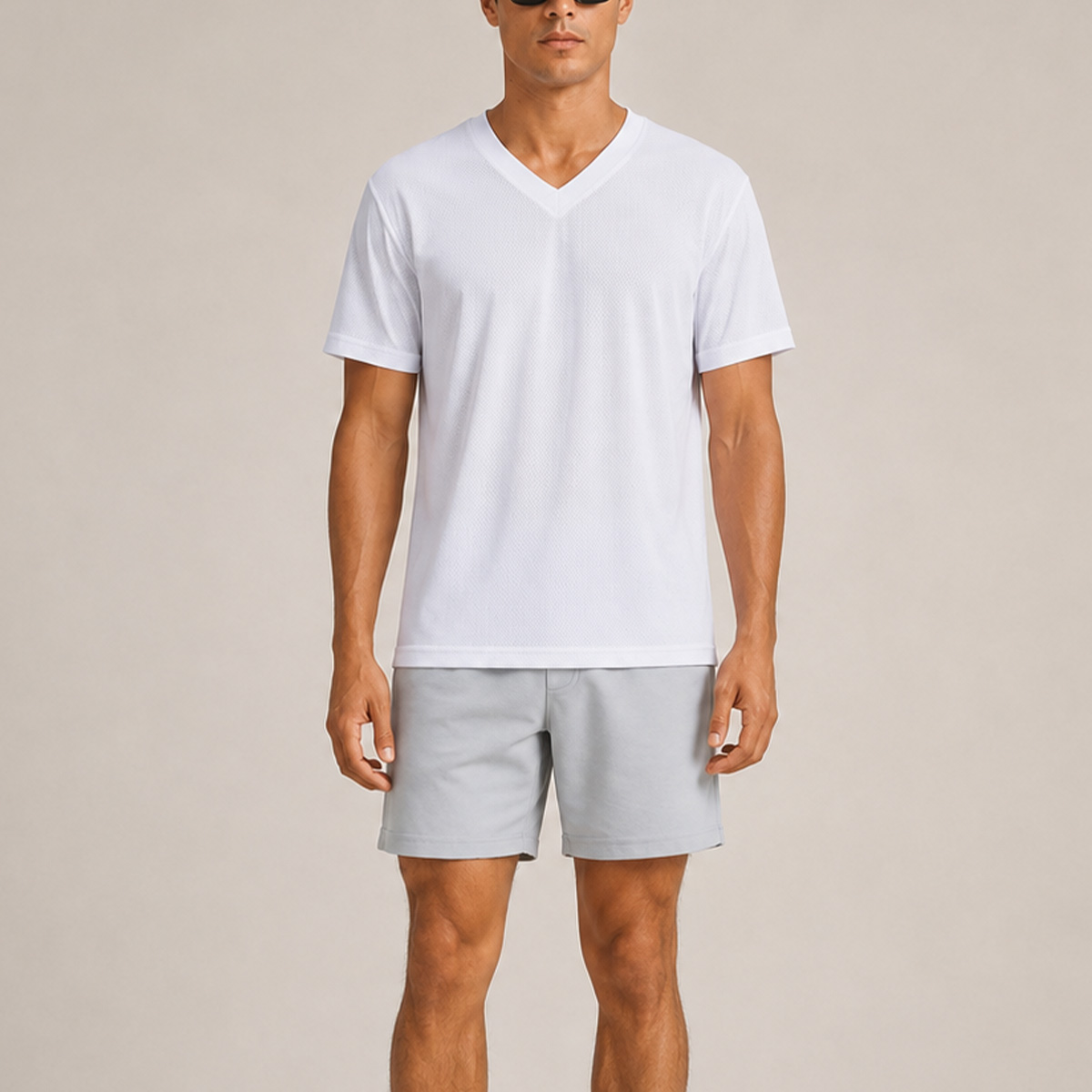 All-Over Print Men’s Classic V-Neck T-Shirt|Bonded Seam