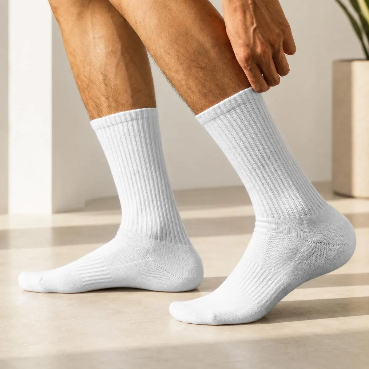 Embroidery Sports Cotton Crew Socks|Cotton