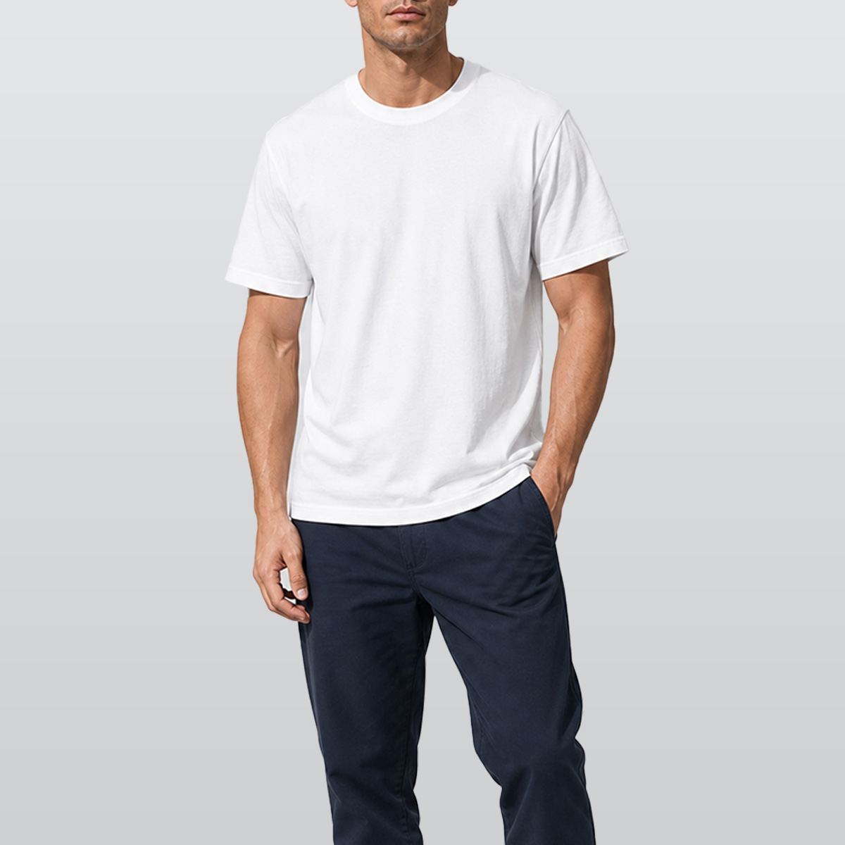 Men's Heavyweight Crew Neck T-Shirt|DTG