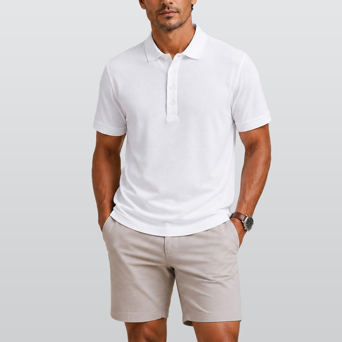 All-Over Print Men's Polo Shirt|Bonded Seam