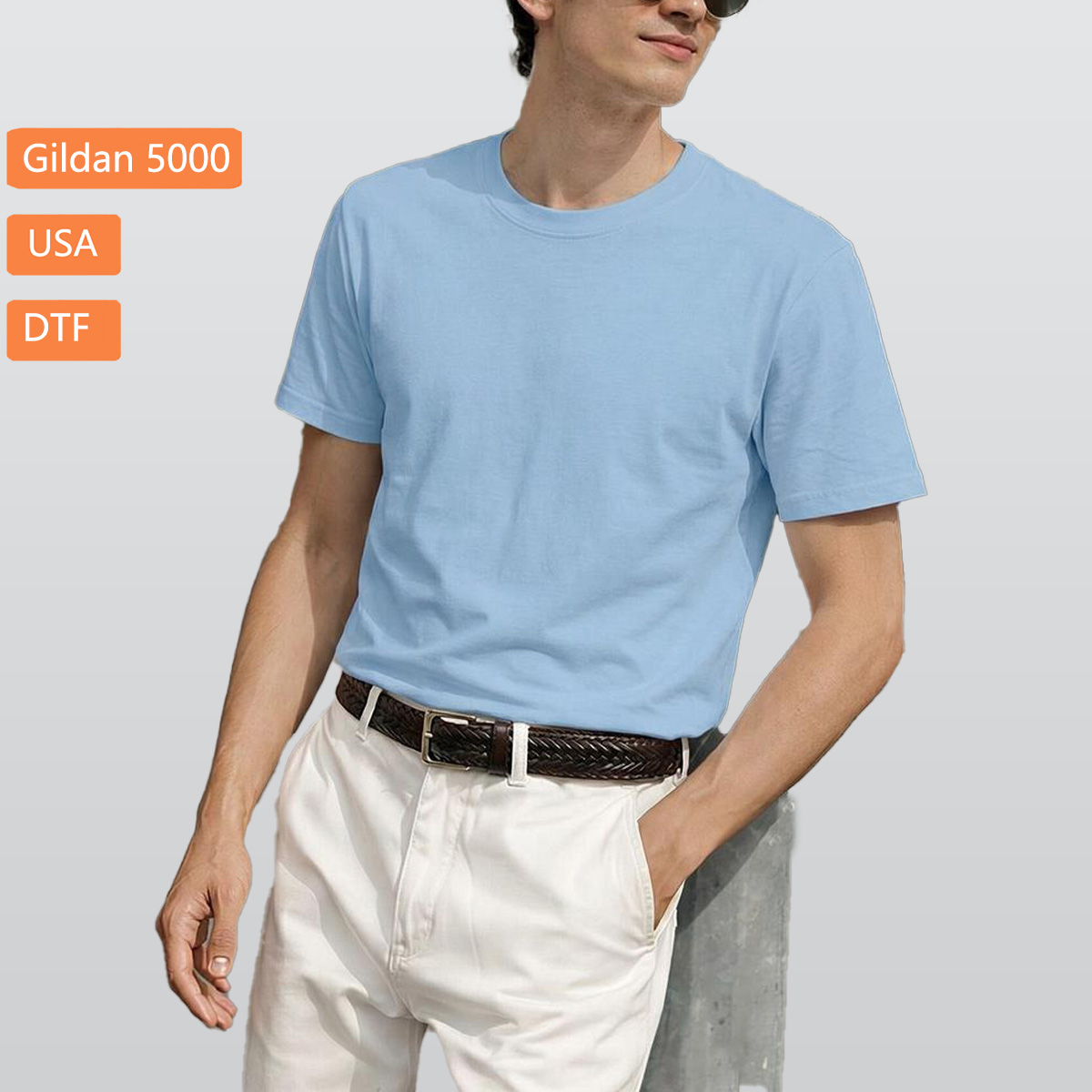 Men's T-Shirt Printed in USA |Gildan 5000 DTF