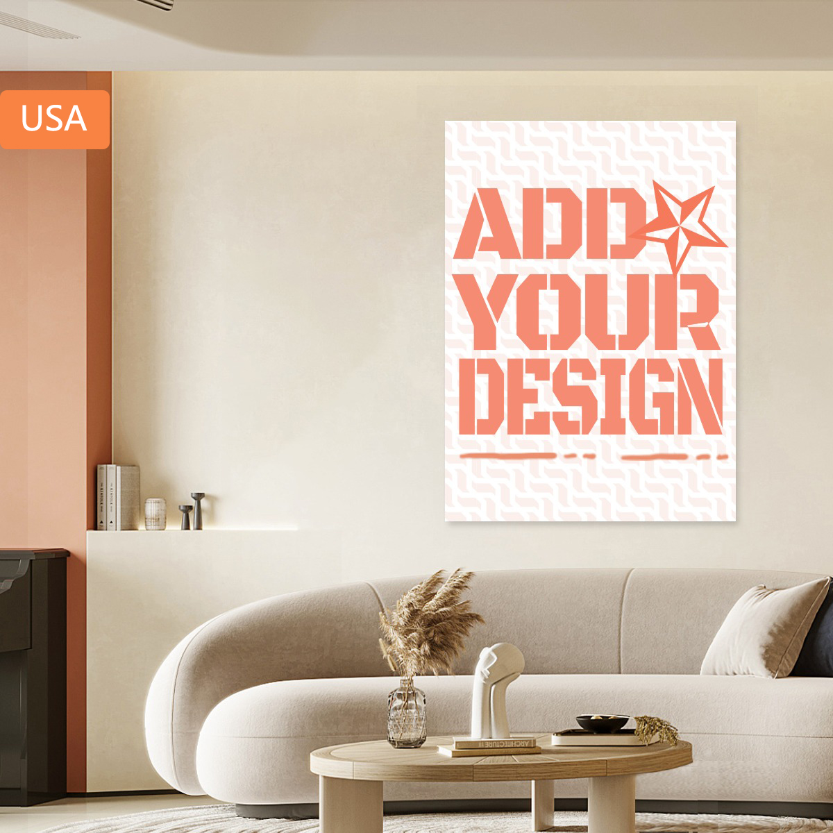 Framed Single-Piece Mural Printed in USA 3:4