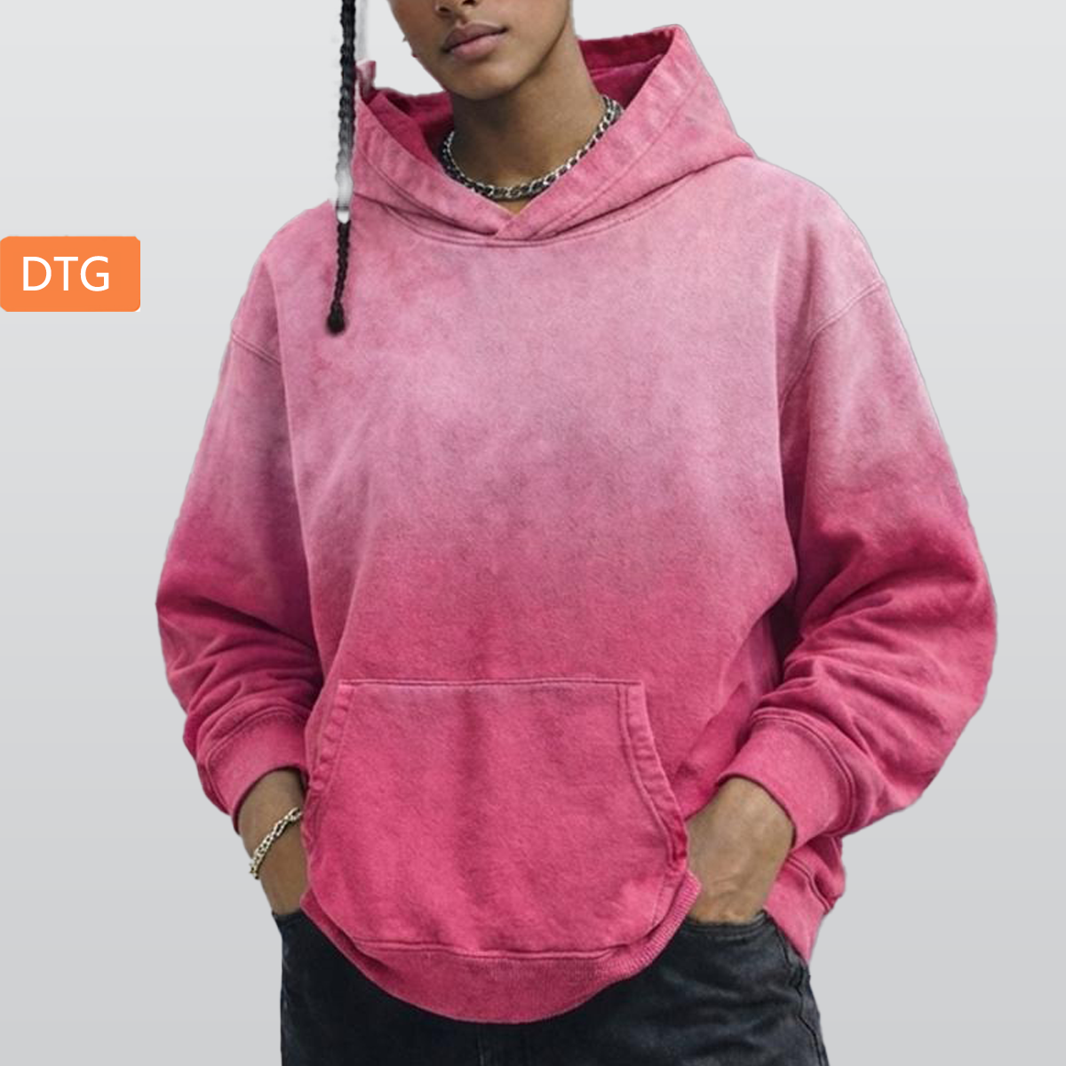 Men’s Vintage Wash Pullover Hoodie|420GSM DTG