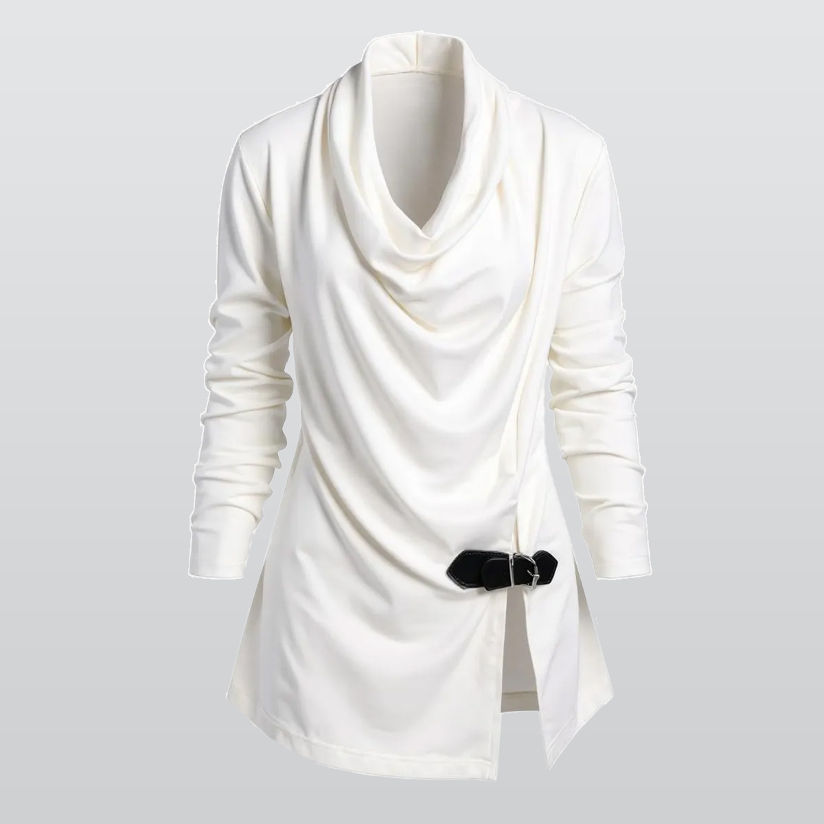 All-Over Print Women's Draped Long Sleeve Top
