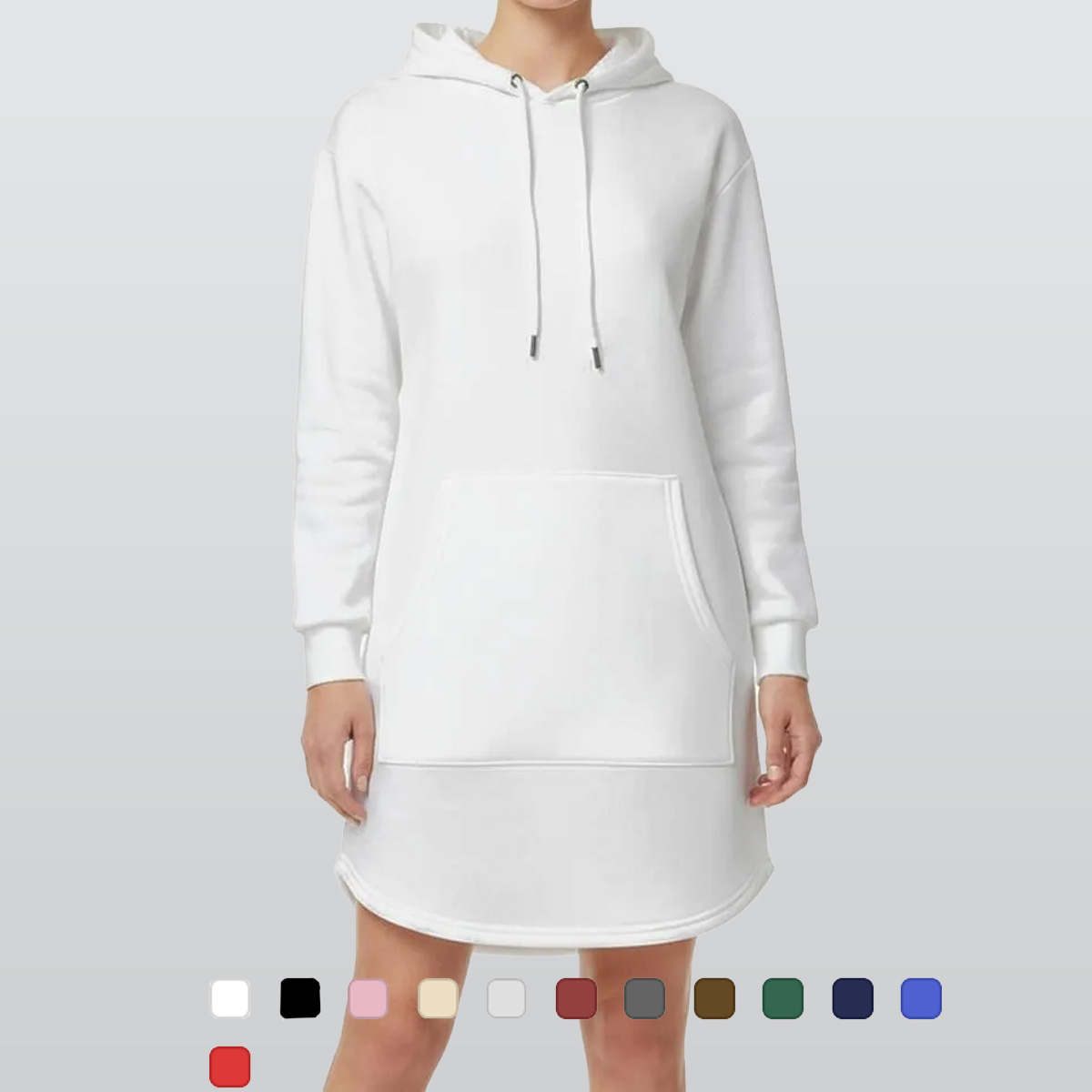 Women’s Hoodie Dress With Fleece|DTF