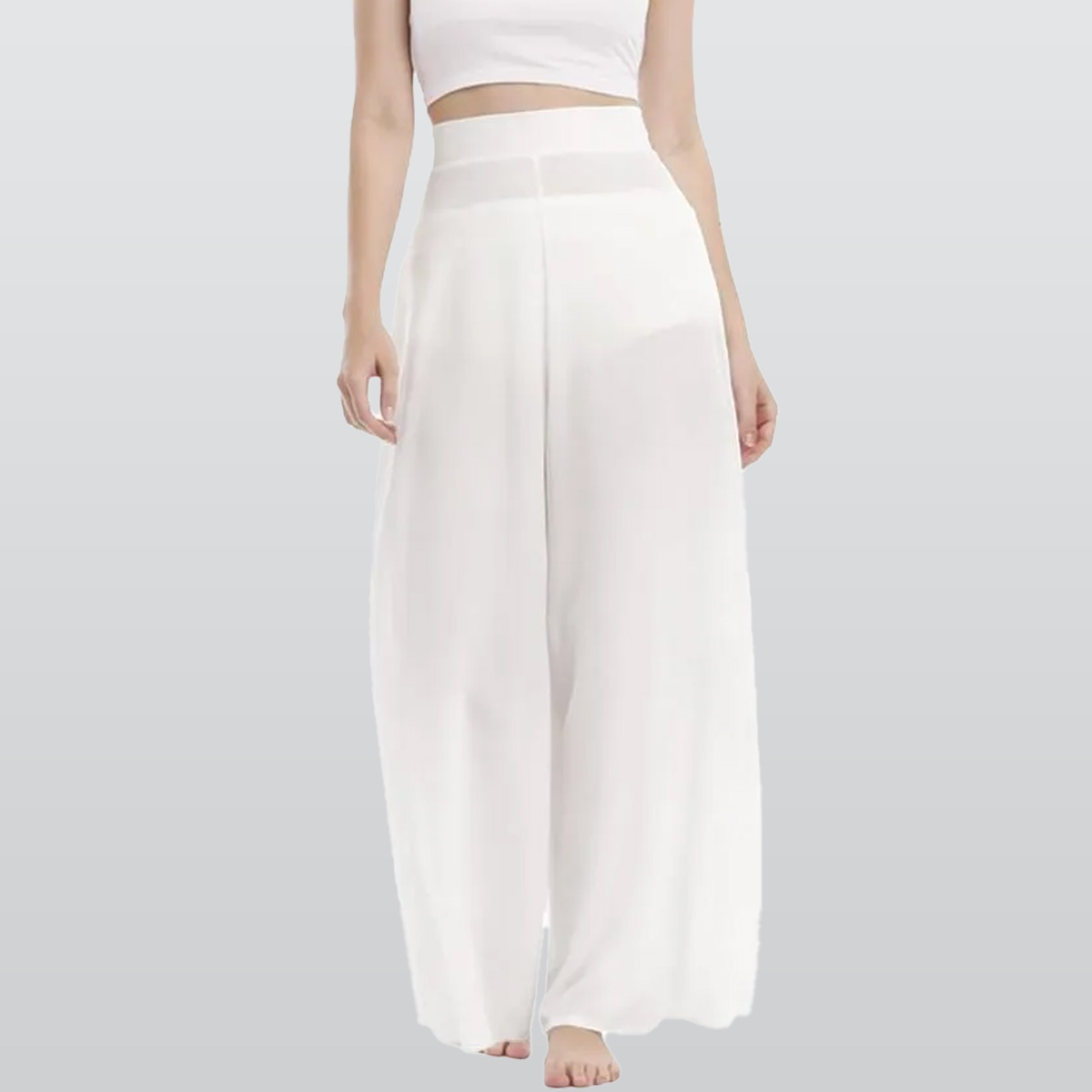 All-Over Print Women’s Lightweight Wide-Leg Pants with Hidden Side Zipper