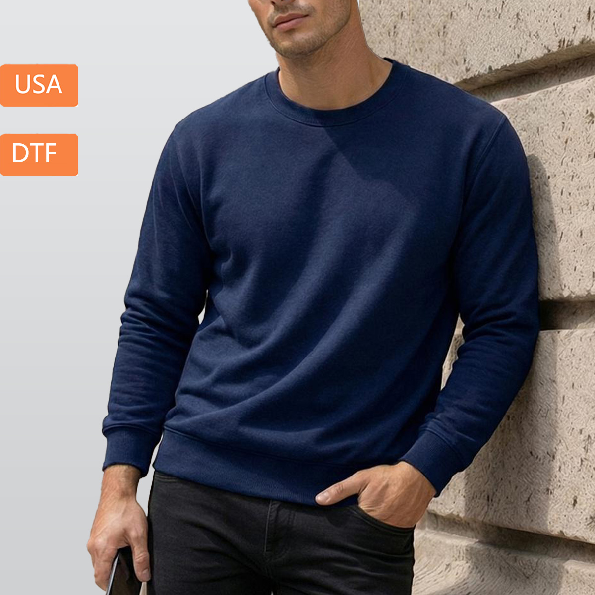 Men's Sweatshirt Printed in USA |Gildan 18000 Double DTF)