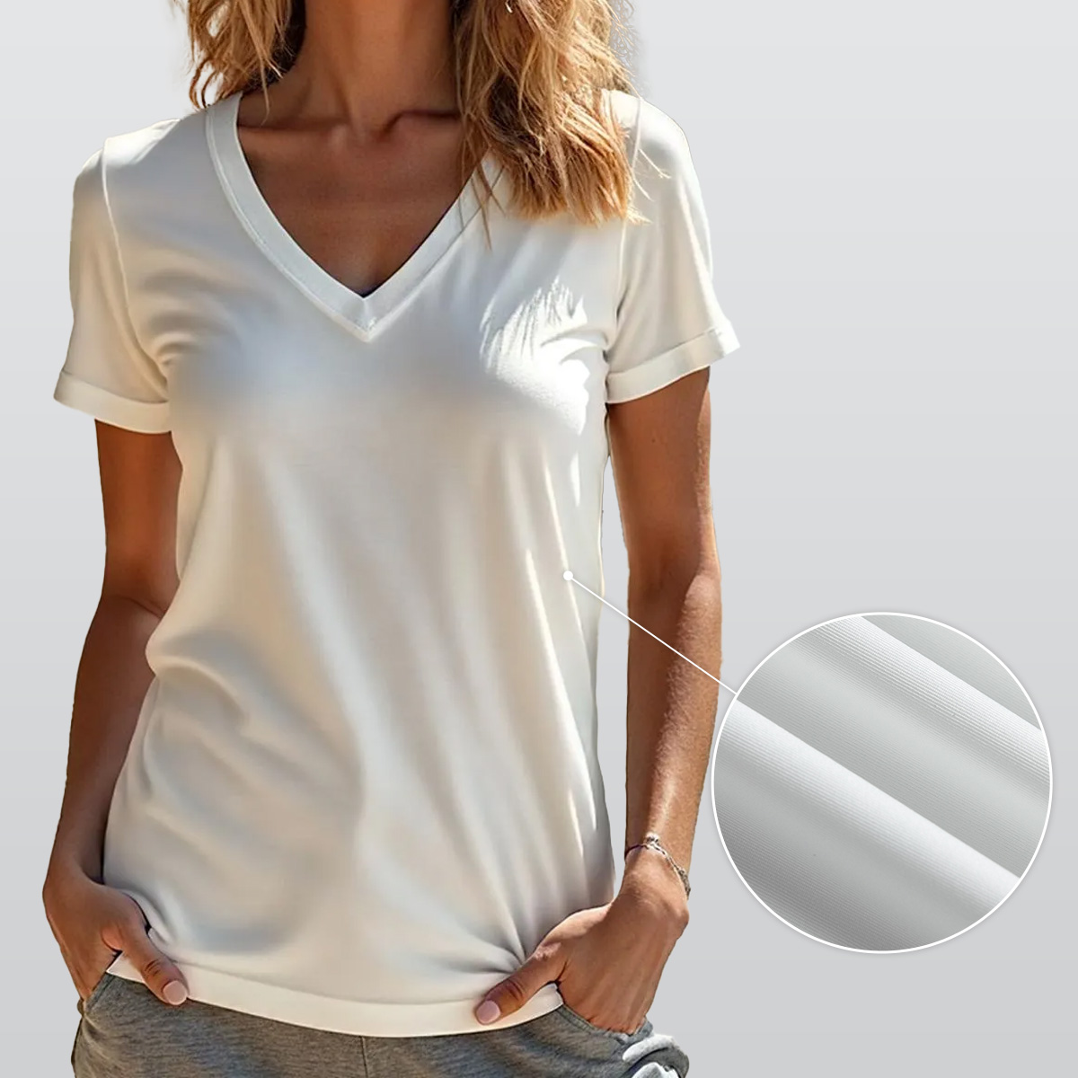 All-Over Print Women‘s V-neck T-Shirt|210GSM