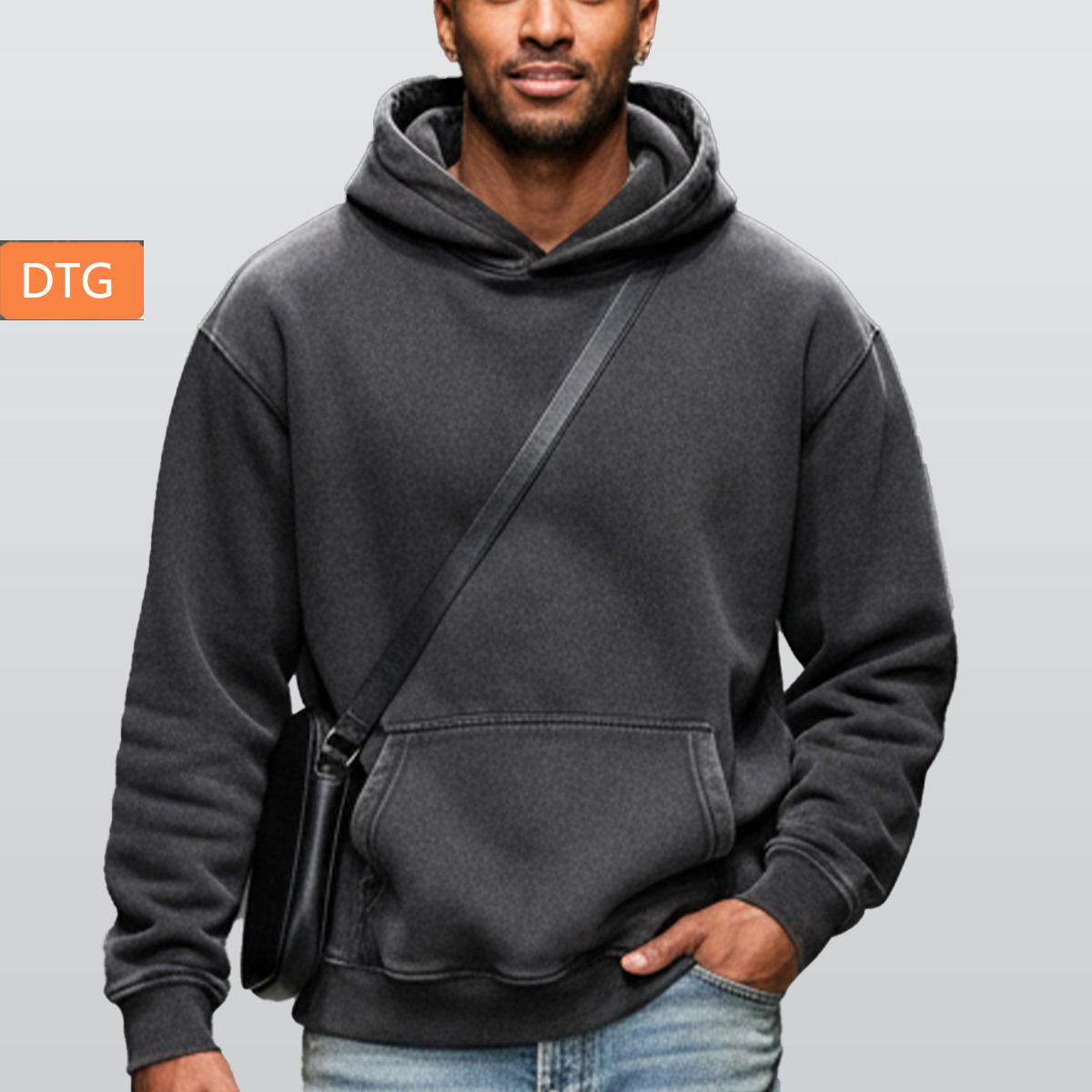 Men’s Fleece-Lined Vintage Wash Hoodie|355GSM DTG