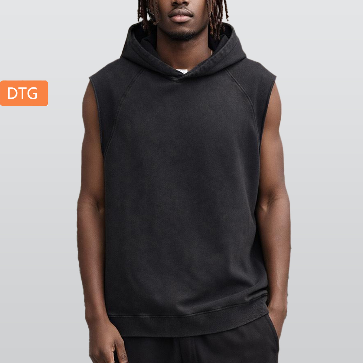 Men's Loose Sleeveless Hoodie|320GSM DTG