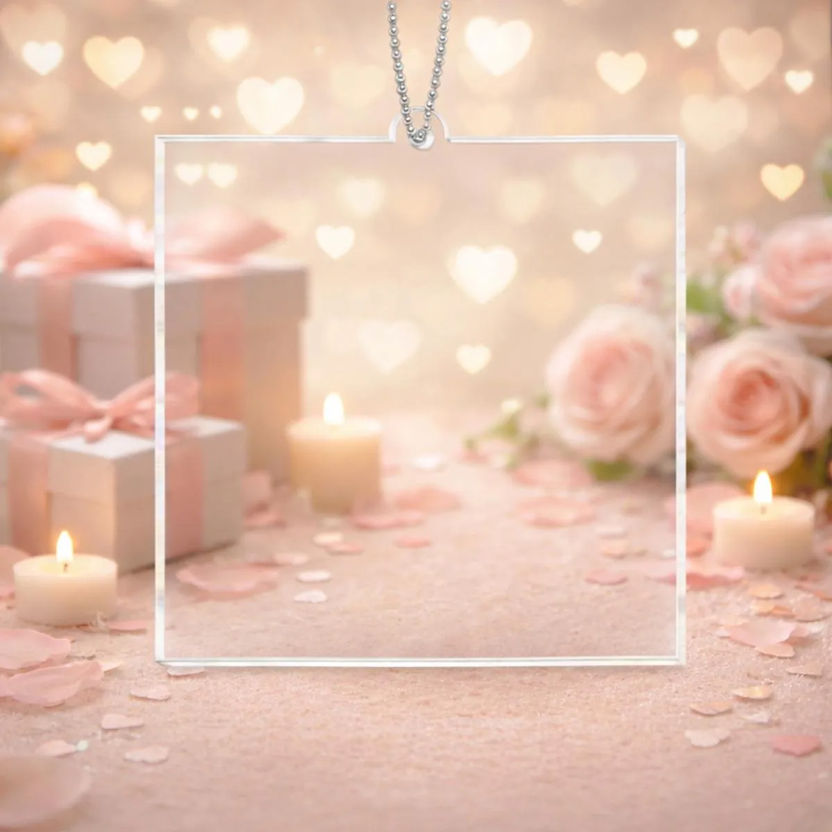 Square Acrylic Pendant|Single-Sided Printing