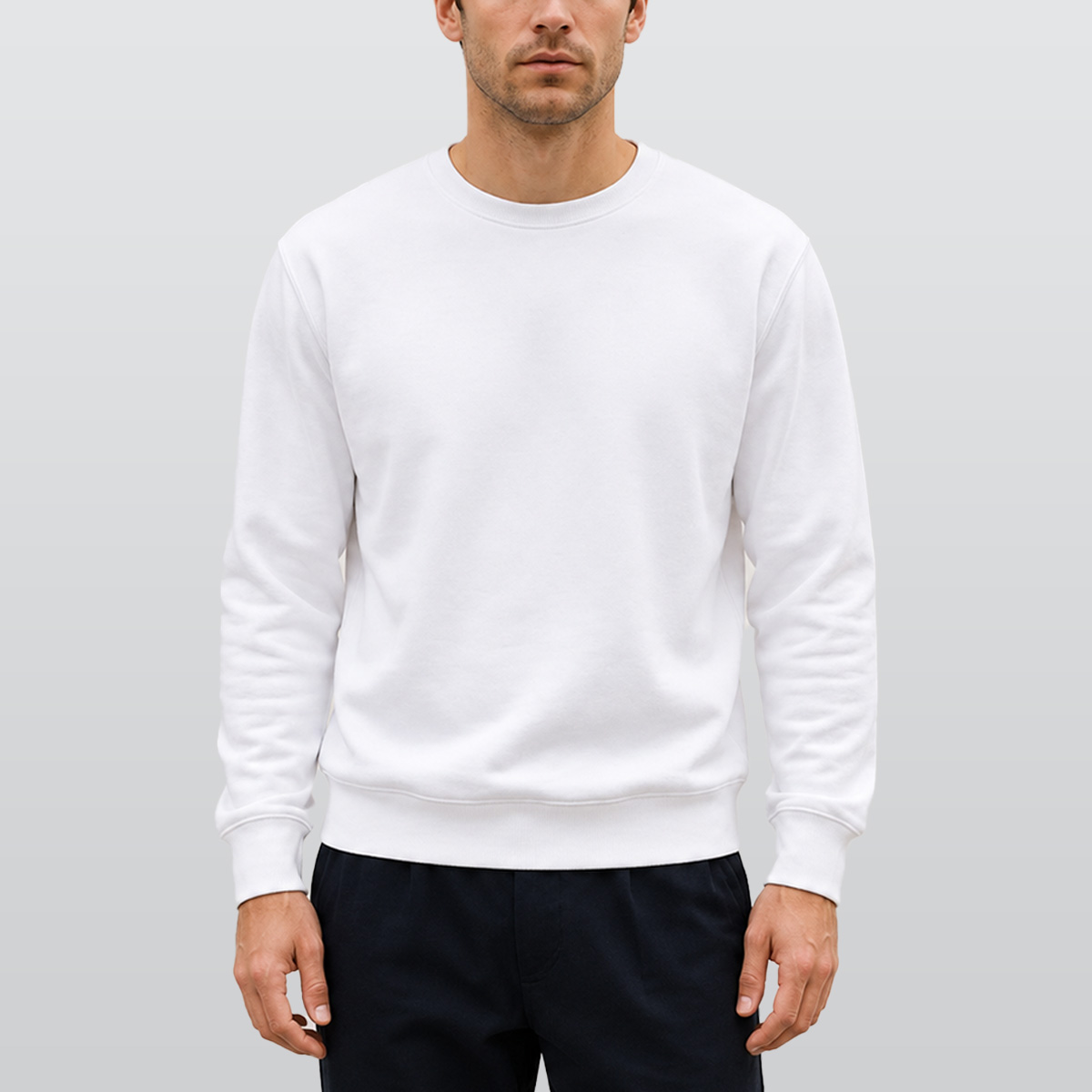 Men's Heavyweight Crew Neck Sweatshirt |Embroidery