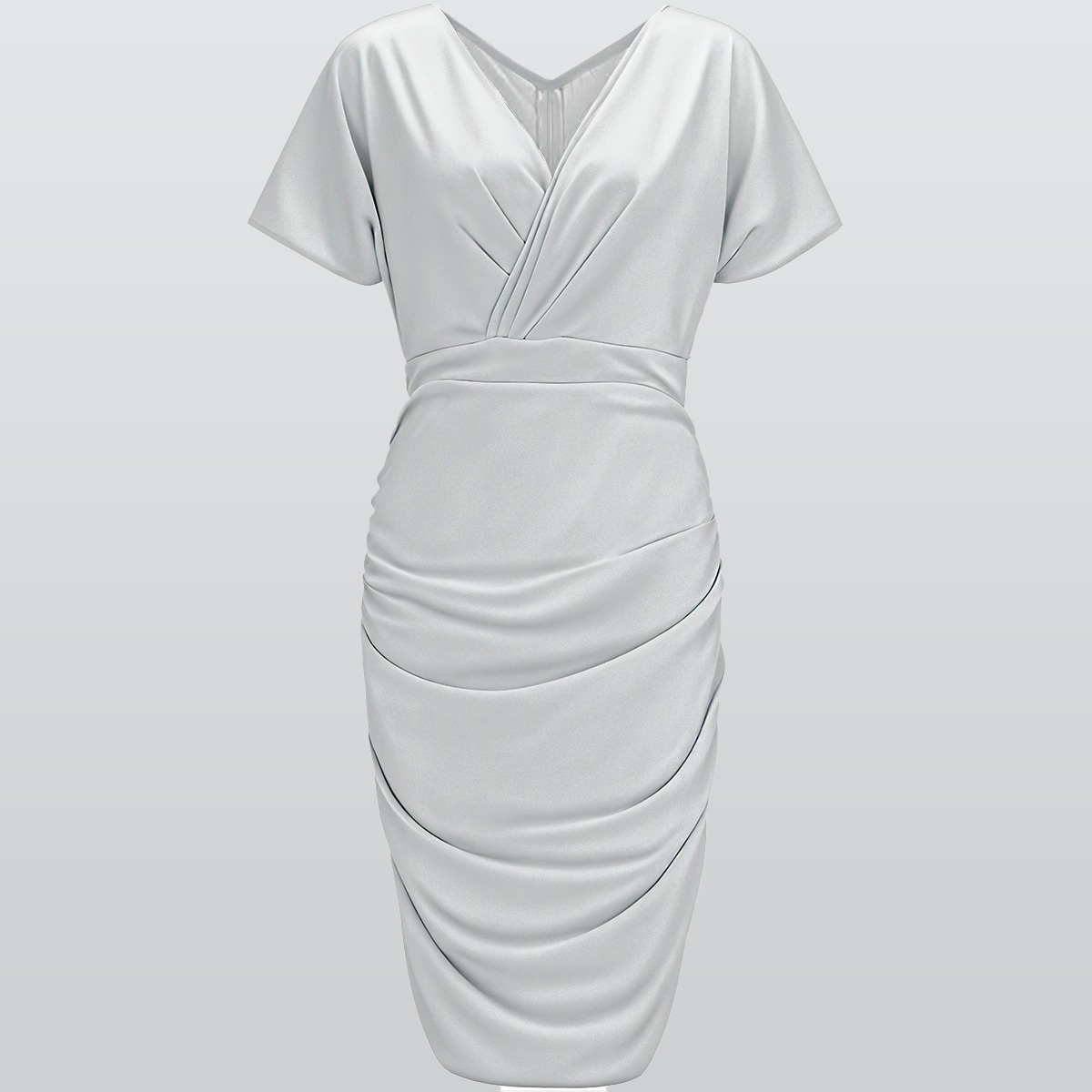 All-over Print Women's V-neck pleated dress