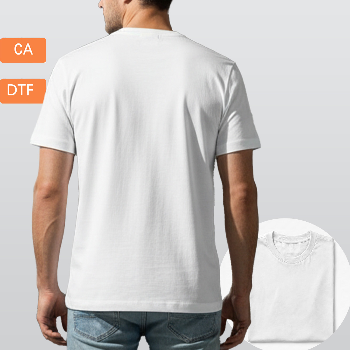 Men's T-Shirt Printed in Canada|180GSM Back DTF