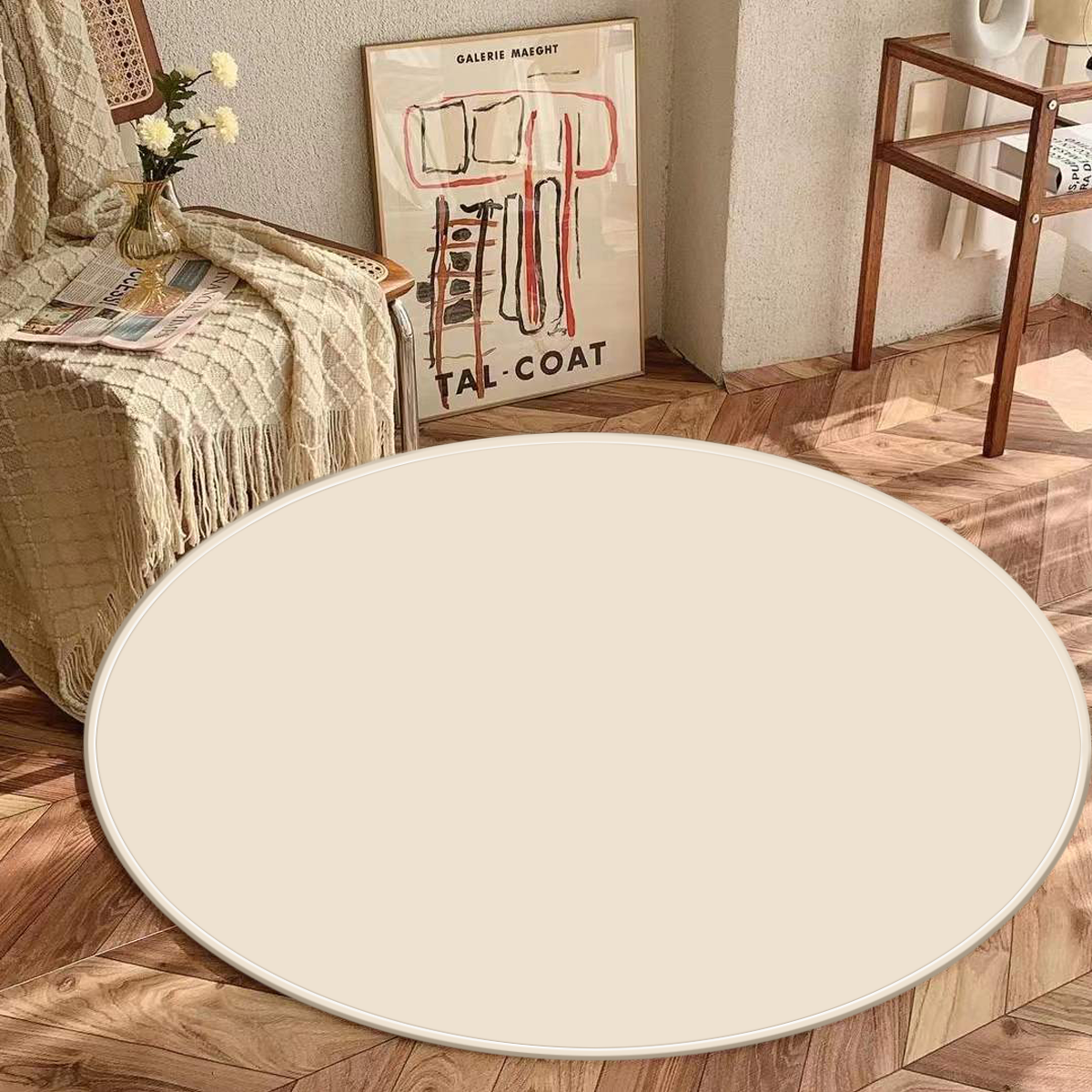 Foldable round mat