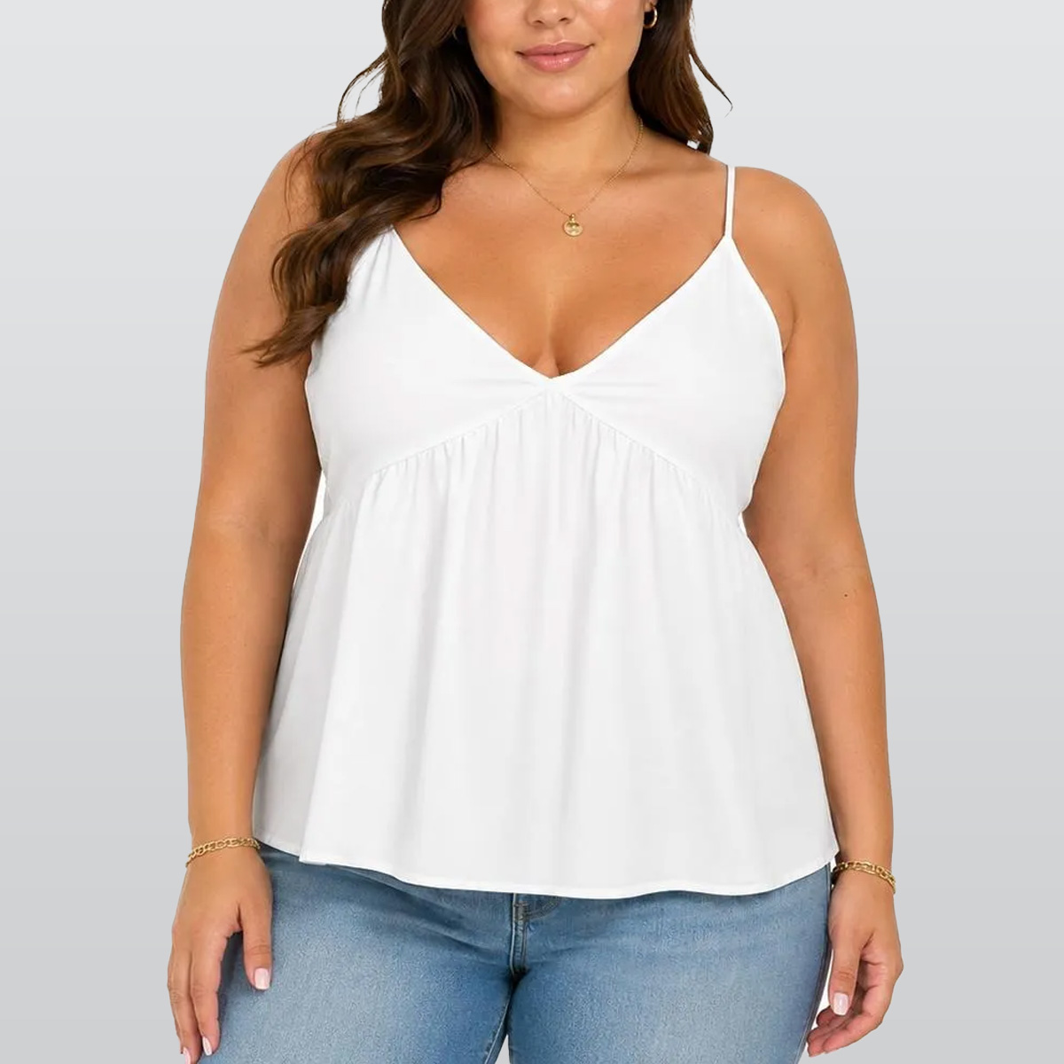 All-Over Print Women's Cami Peplum Top