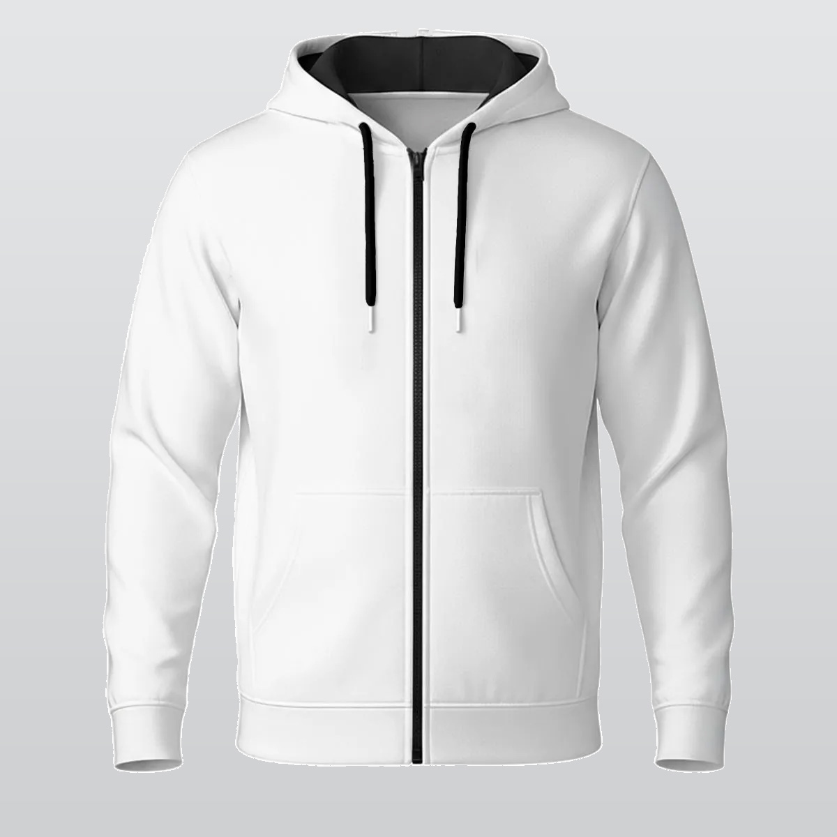 All-Over Print Zip Up Hoodie With Pocket