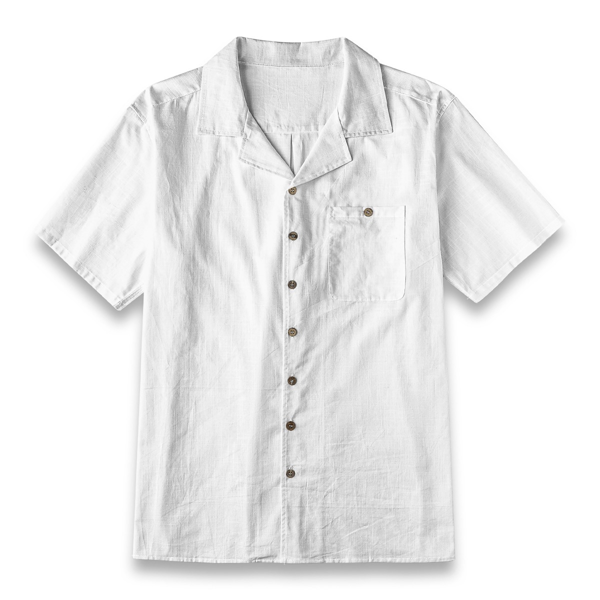 All-Over Print Men's Casual Hawaiian Short Sleeve Shirt | 140GSM Slub Cotton