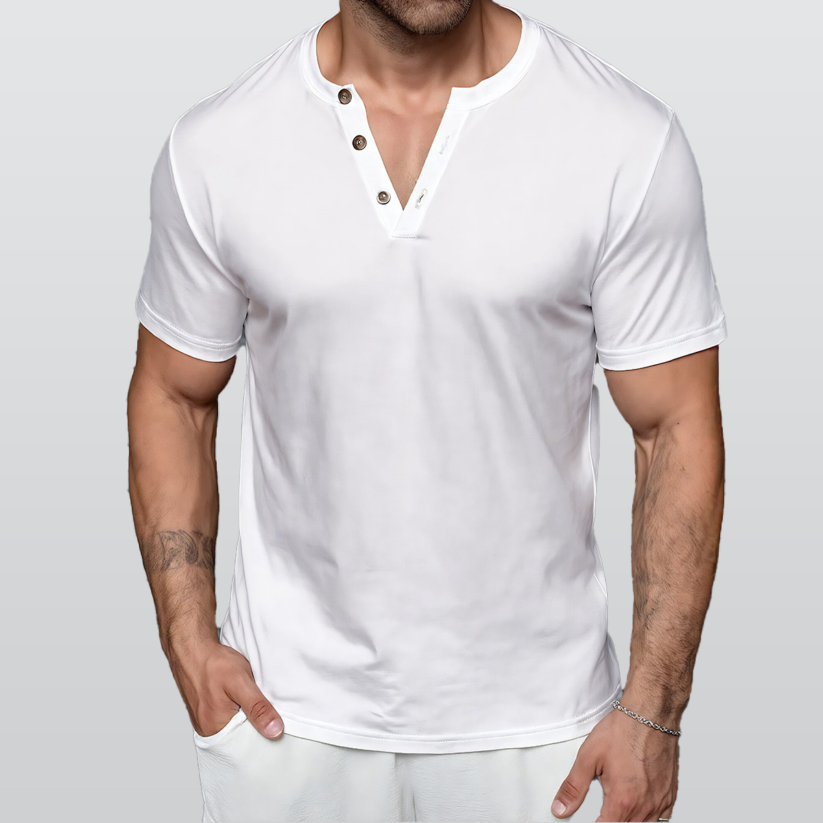 All-Over Print Men's Short Sleeve T-Shirt With Sports Collar