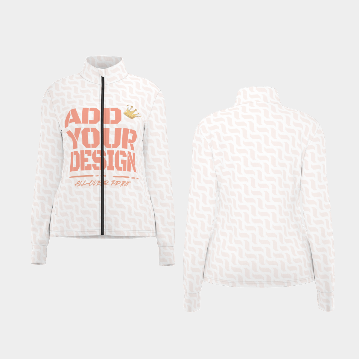 All-Over Print Women's Long Sleeve Thumbhole Jacket|230GSM