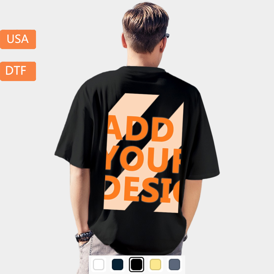 Men's T-Shirt Printed in USA|180GSM Back DTF